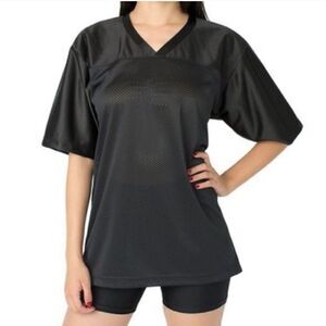 American Apparel 🏈 Basic Mesh Football Black Jersey